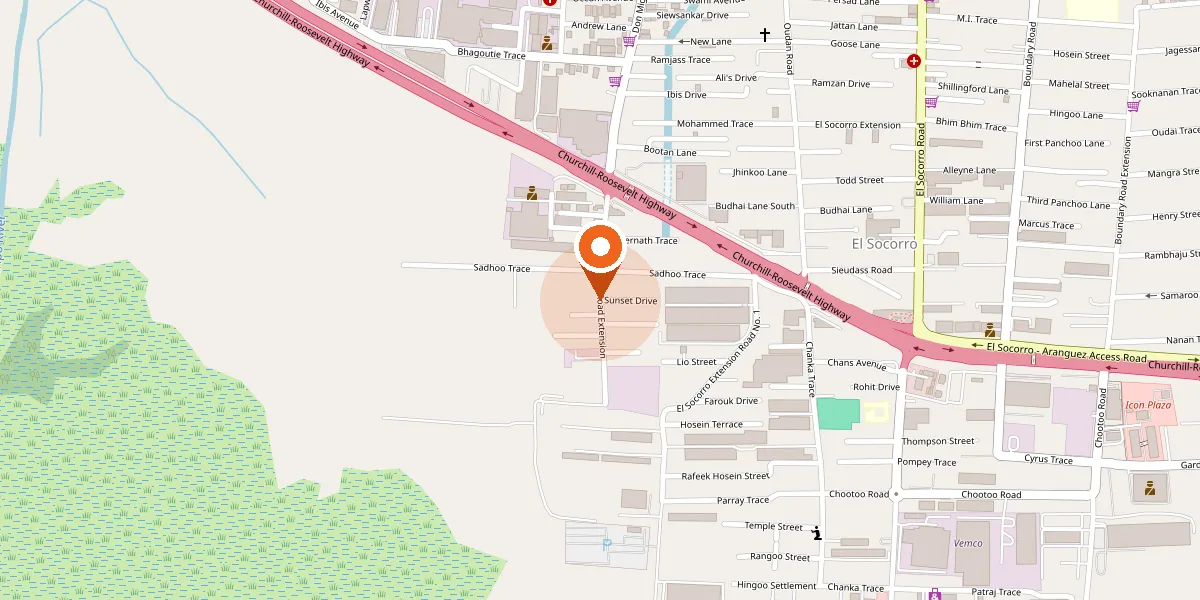 Map showing Mandy's Event Planning on Don Miguel Road Extension, El Socorro, San Juan